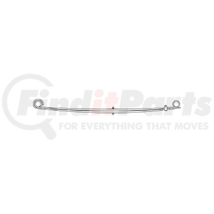 43-478 by TRIANGLE SUSPENSION - Ford - Truck, F Spr, Lvs:2 FT; OEM# C8TZ5310D; SE Length: 23-7/8; LE Length: 28-3/8; SE End: RB155; LE End: RB155; Grading 2/700