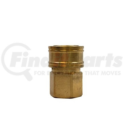 CST8B by PLEWS - Coupler, Brass, Straight-Thru, 1/2" FNPT