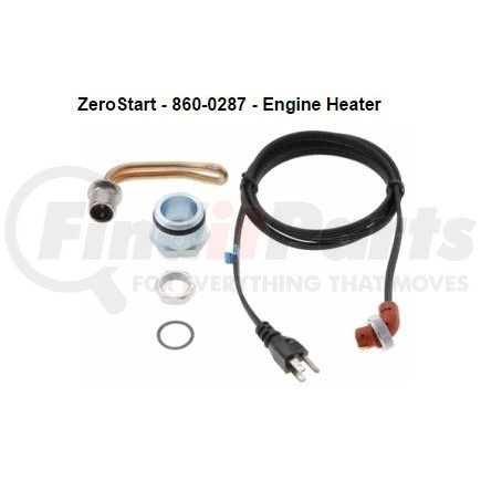 860-0287 by PHILLIPS & TEMRO - Immersion Plug Heater-120V, 1500 Watts, 44 mm Diameter, Left Front
