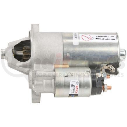 SR7542N by BOSCH - Starter Motor - Aluminum Closed Nose, 2 Bolt Holes, Solenoid Attached