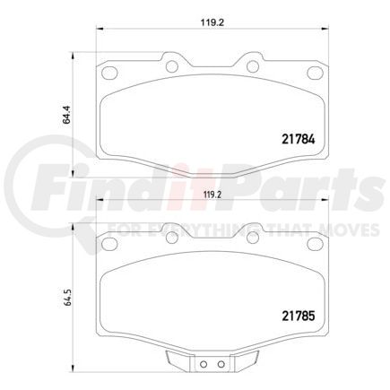 355009471 by HELLA - Disc Brake Pad Set