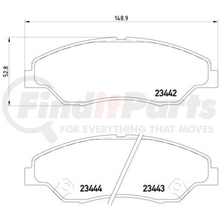 355009701 by HELLA - Disc Brake Pad Set