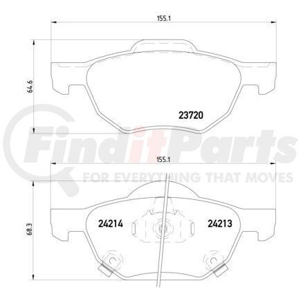 355010831 by HELLA - Disc Brake Pad Set