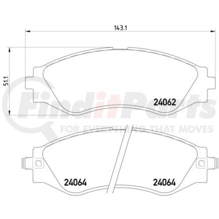 355010951 by HELLA - Disc Brake Pad Set