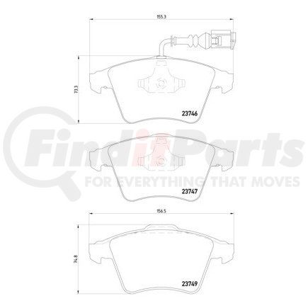 355011441 by HELLA - Disc Brake Pad Set