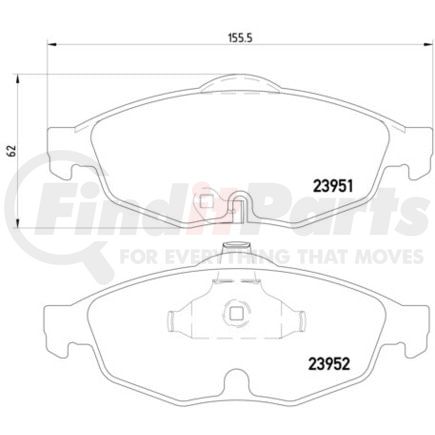 355011991 by HELLA - Disc Brake Pad Set