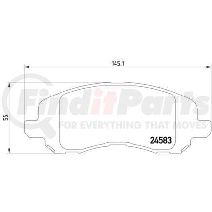 355013491 by HELLA - Disc Brake Pad Set