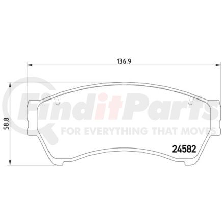 355013701 by HELLA - DISC BRAKE PAD SET