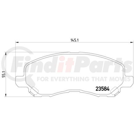 355014131 by HELLA - Disc Brake Pad Set