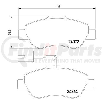 355014471 by HELLA - Disc Brake Pad Set