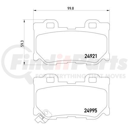 355014851 by HELLA - Brake Pad