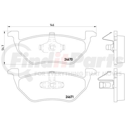 355014951 by HELLA - DISC BRAKE PAD SET