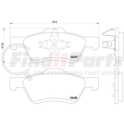 355014961 by HELLA - DISC BRAKE PAD SET