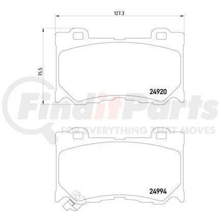 355015411 by HELLA - Disc Brake Pad Set