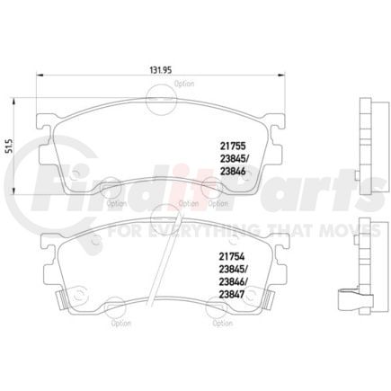 355006621 by HELLA - Disc Brake Pad Set
