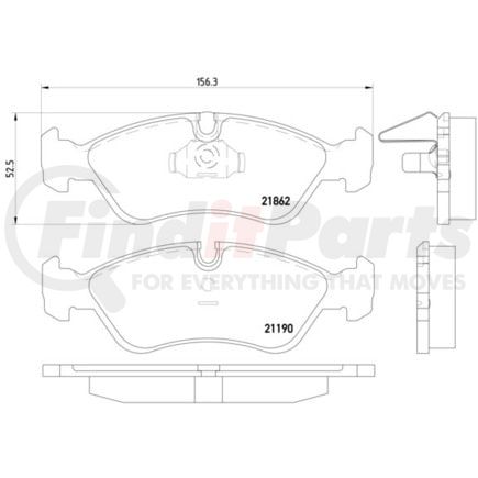 355007761 by HELLA - Disc Brake Pad Set