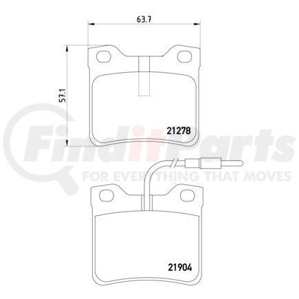 355008171 by HELLA - Disc Brake Pad Set