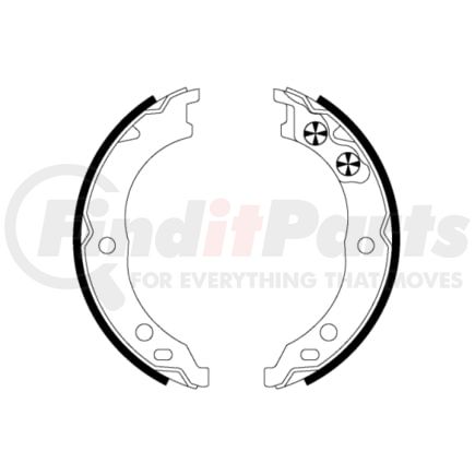 HELLA 355050671 Parking Brake Shoe Set Parking Brake Shoe Set