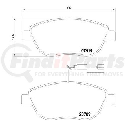 355015791 by HELLA - Disc Brake Pad Set