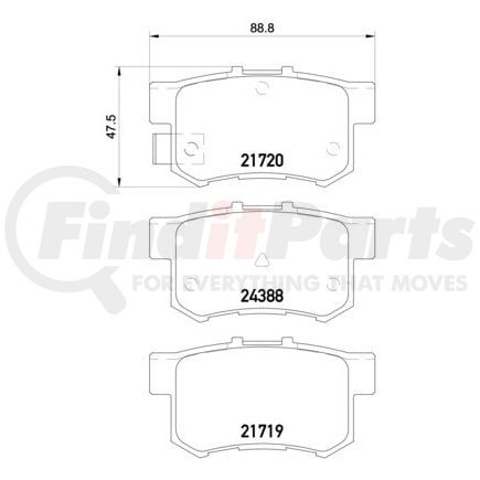 355015611 by HELLA - Disc Brake Pad Set