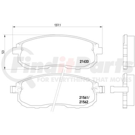 355016381 by HELLA - Disc Brake Pad Set