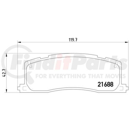 355016391 by HELLA - Disc Brake Pad Set