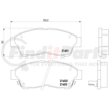 355016421 by HELLA - Brake Pad