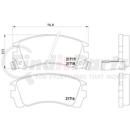 355016551 by HELLA - Disc Brake Pad Set