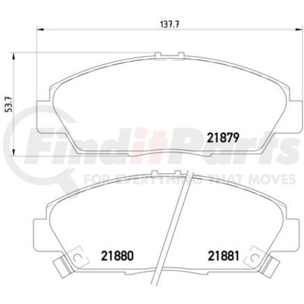 355016631 by HELLA - Disc Brake Pad Set