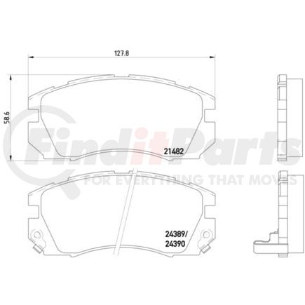 355016881 by HELLA - Brake Pad