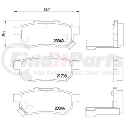 355017151 by HELLA - Disc Brake Pad Set