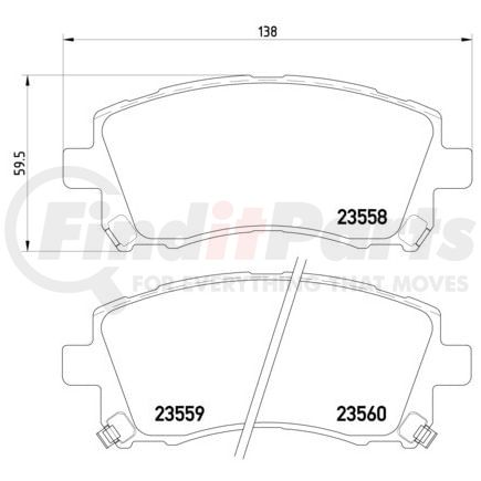 355017291 by HELLA - Disc Brake Pad Set