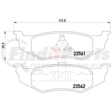 355018661 by HELLA - Disc Brake Pad Set