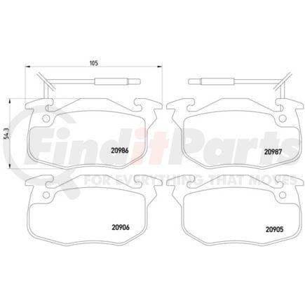 355018961 by HELLA - Disc Brake Pad Set
