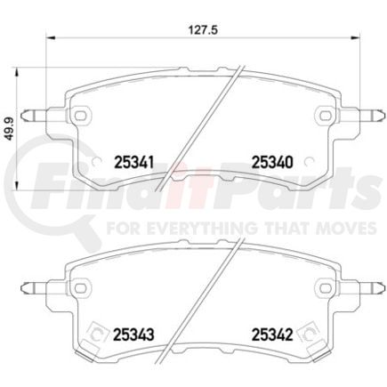 355019541 by HELLA - Disc Brake Pad Set