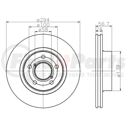 355112051 by HELLA - Disc Brake Rotor