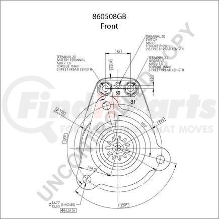 860508GB by LEECE NEVILLE - Heavy Duty Starter Motor