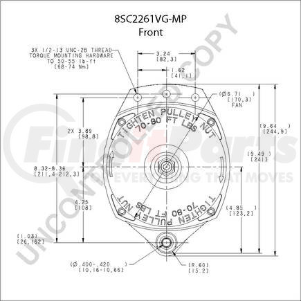 8SC2261VG-MP by LEECE NEVILLE - High Output Alternator