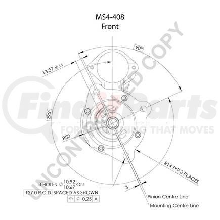 MS4-408 by LEECE NEVILLE - Heavy Duty Starter Motor