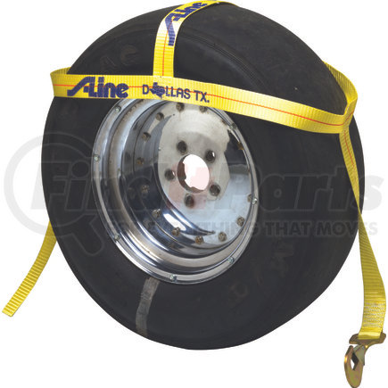 30TB by ANCRA - Tie Down Strap - Yellow, Non-Adjustable, Fixed 14 in. - 15 in. OEM Tires, Tire Bonnet