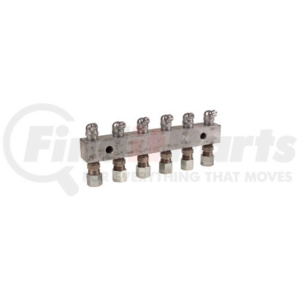 6136 by ALEMITE - Grease Fitting - 6-Point Header Block, 5-3/4 in. Length, 1/8 in. NPTF(f)