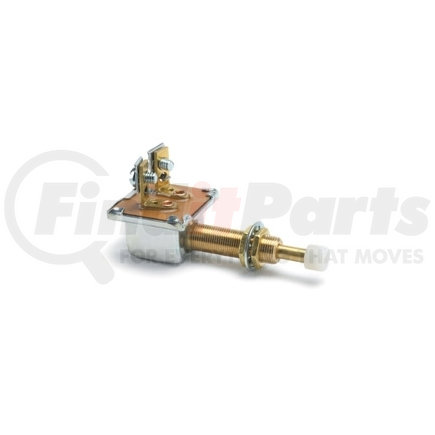 M-914-01 by COLE HERSEE - Cole Hersee Momentary Switches SPST, NORMALLY ON, 10A@12VDC, 2 BRASS SCREWS, NYLON CAP PLUNGER, MOUNTING STEM: BRASS 3/8"-32 THREAD, 1" LONG, PANEL TO 3/4" THICK
