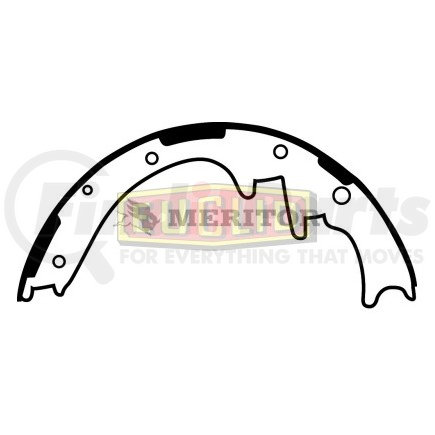 E-12006 by EUCLID - Euclid Lucas Girling Brake Shoe - Unlined, A2LS