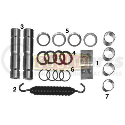 E-2676 by EUCLID - Drum Brake Hardware Kit - Drive Axle, 16.5 in. Brake Drum Diameter