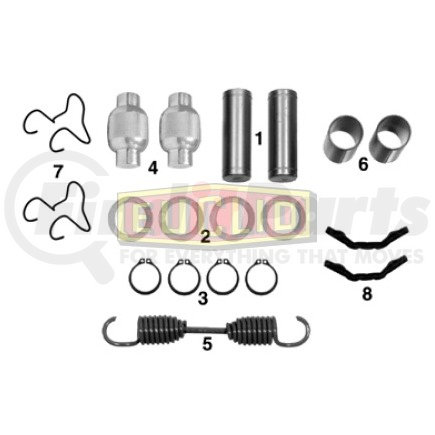 E-3373HD by EUCLID - Drum Brake Hardware Kit - Trailer Axle, 12.25 in. Brake Drum Diameter