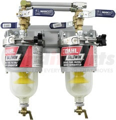 100-MFV by BALDWIN - Two Diesel Fuel Filter/Water Separators Manifolded with Shut-Off Valves