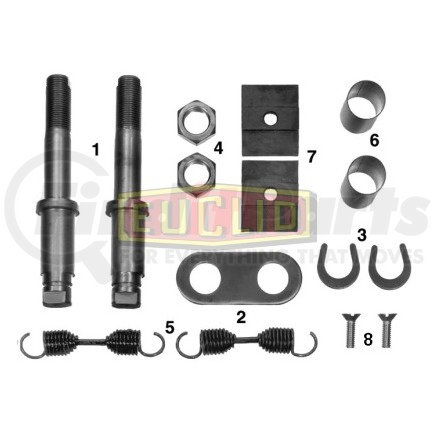 E-1812 by EUCLID - Drum Brake Hardware Kit - Trailer Axle, 12.25 in. Brake Drum Diameter