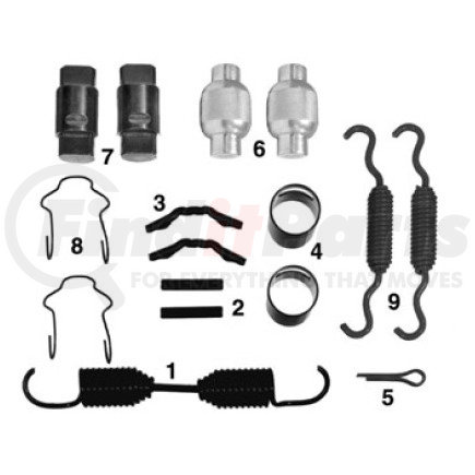 Euclid E4880SHD Drum Brake Hardware Kit BRAKE KIT