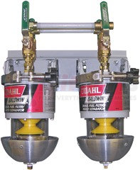 100-MMV by BALDWIN - Fuel Water Separator Filter - Manifolded with Shut-Off Valves