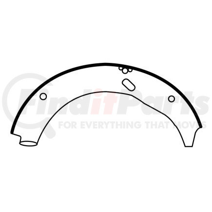 Euclid E-4009 Suspension Hardware Kit Euclid Hydraulic Brake Shoe - Unlined